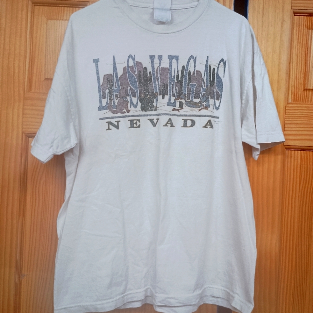 RARE VINTAGE 1980'S LAS VEGAS NEVADA LOGO T TEE SHIRT XL MENS WOMENS UNISEX $$
